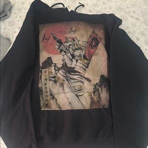 Jerzees Black Samurai Stormtrooper Graphic Sweater